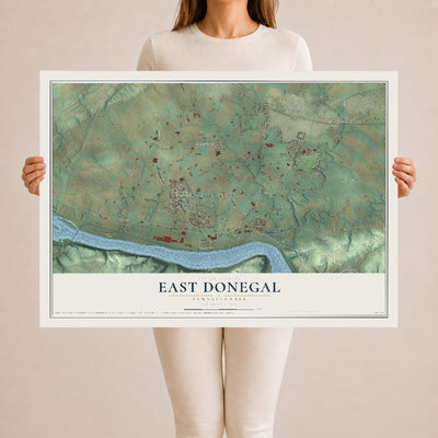 Map of East Donegal, Pennsylvania, 24 x 36 inch unframed archival matte print
