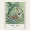 East Falls, Pennsylvania map print, the full design