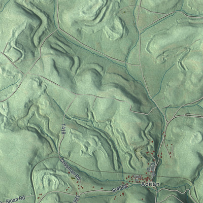 Second close-up of the map of East Franklin, Pennsylvania print showing more streets and buildings