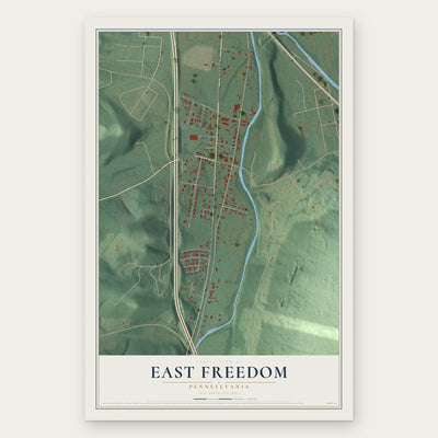 East Freedom, Pennsylvania map print, the full design