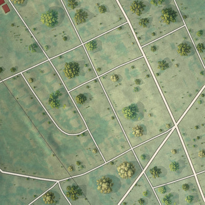 Second close-up of the map of East Greenville, Pennsylvania print showing more streets and buildings