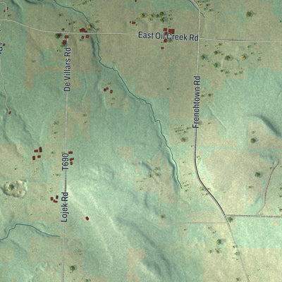 Second close-up of the map of East Mead, Pennsylvania print showing more streets and buildings