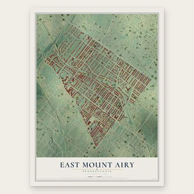 East Mount Airy, Pennsylvania map print, the full design