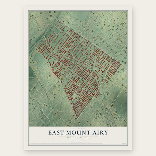 East Mount Airy, Pennsylvania map print, the full design