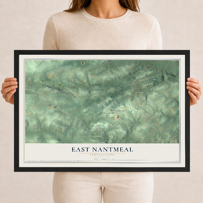 Map of East Nantmeal, Pennsylvania, 12 x 18 inch print in a black wood frame