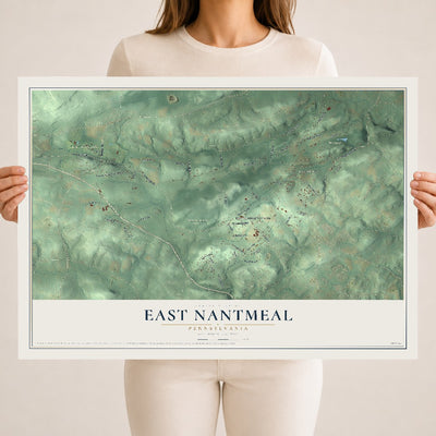 Map of East Nantmeal, Pennsylvania, 18 x 24 inch unframed archival matte print