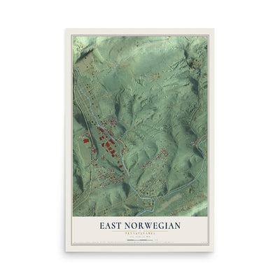 Map of East Norwegian, Pennsylvania, 12 x 18 inch unframed archival matte print