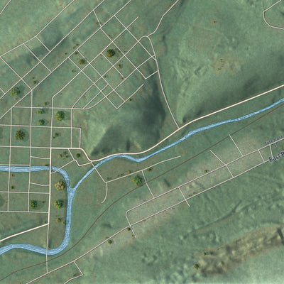 Second close-up of the map of East Norwegian, Pennsylvania print showing more streets and buildings