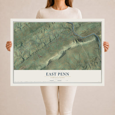 Map of East Penn, Pennsylvania, 24 x 36 inch unframed archival matte print