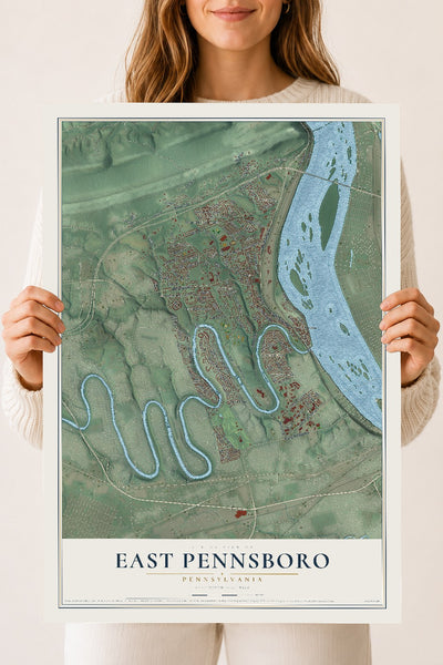 Map of East Pennsboro, Pennsylvania, 18 x 24 inch unframed archival matte print