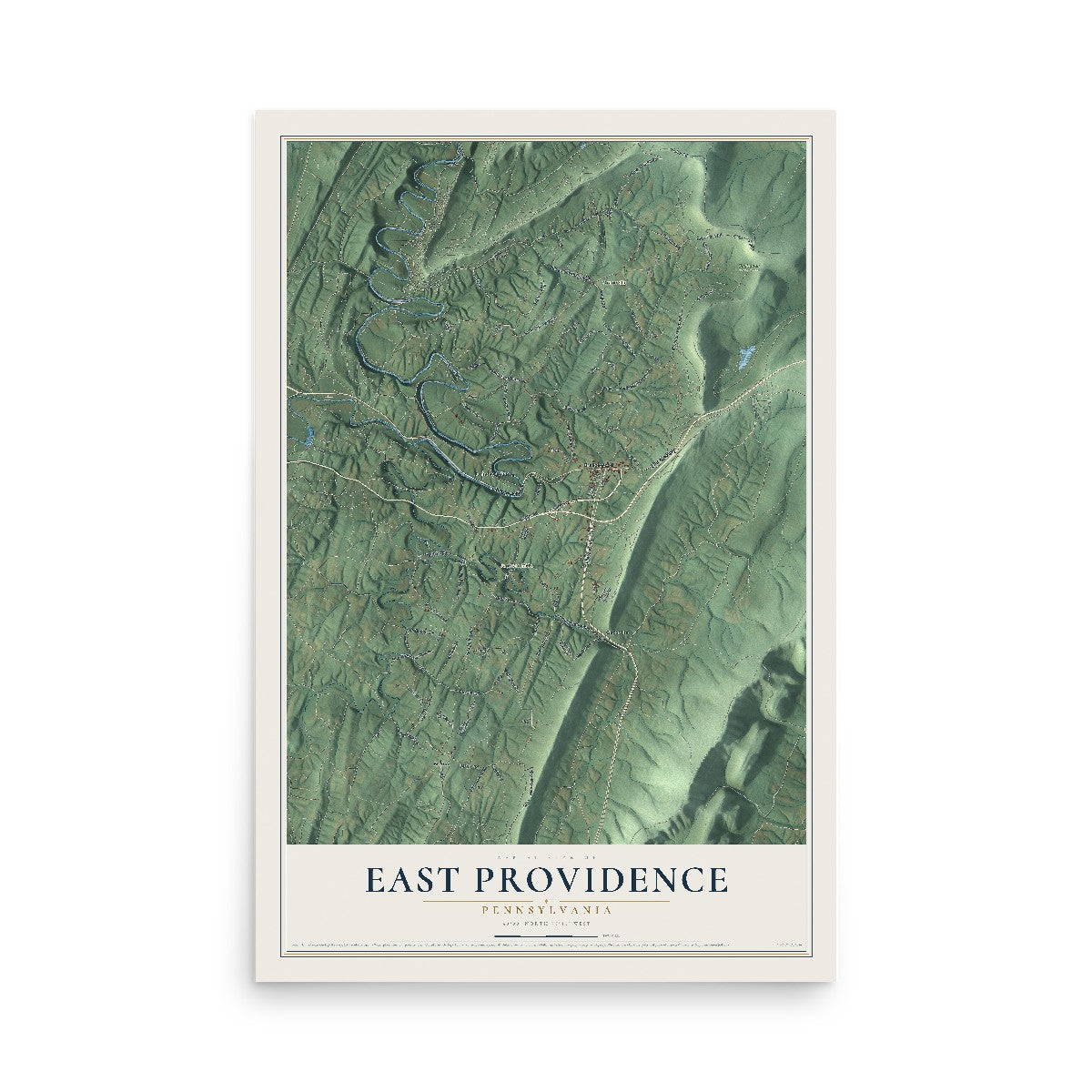 Map of East Providence, Pennsylvania, 12 x 18 inch unframed archival matte print