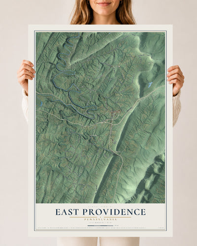 Map of East Providence, Pennsylvania, 24 x 36 inch unframed archival matte print