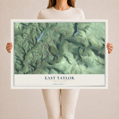 Map of East Taylor, Pennsylvania, 24 x 36 inch unframed archival matte print