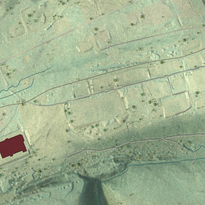 Second close-up of the map of East Union, Pennsylvania print showing more streets and buildings