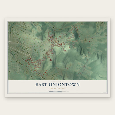 East Uniontown, Pennsylvania map print, the full design
