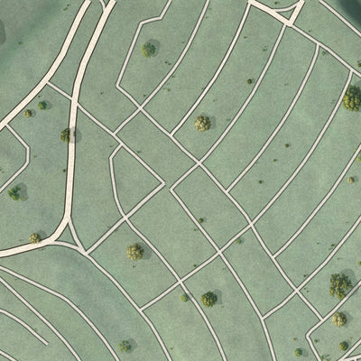 Second close-up of the map of East Vandergrift, Pennsylvania print showing more streets and buildings