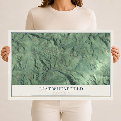 Map of East Wheatfield, Pennsylvania, 12 x 18 inch unframed archival matte print