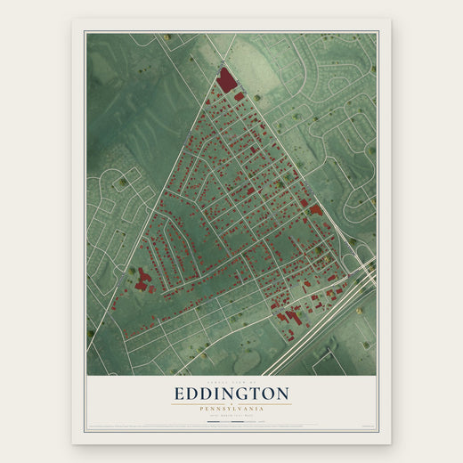 Eddington, Pennsylvania map print, the full design