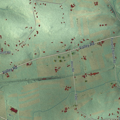 Second close-up of the map of Eden, Pennsylvania print showing more streets and buildings