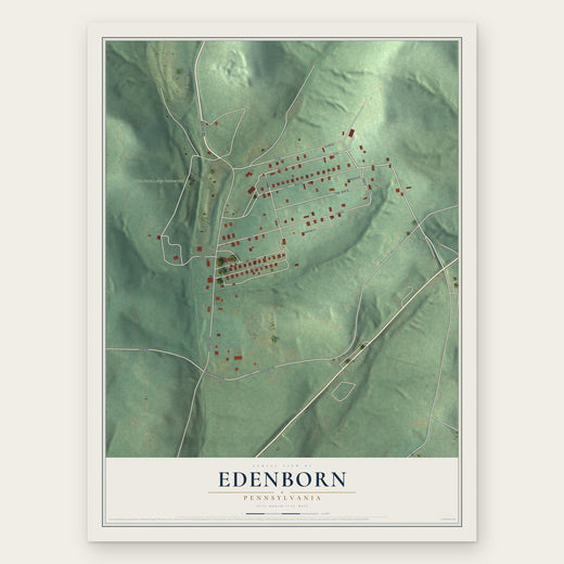 Edenborn, Pennsylvania map print, the full design