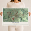 Map of Edgewood, Pennsylvania, 12 x 18 inch unframed archival matte print