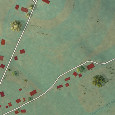 Close-up of the map of Edie, Pennsylvania print showing street and building detail