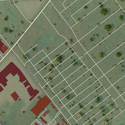 Second close-up of the map of Edwardsville, Pennsylvania print showing more streets and buildings