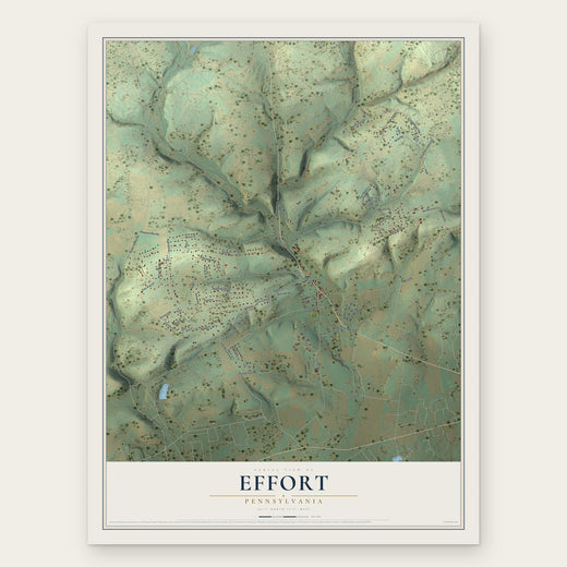Effort, Pennsylvania map print, the full design
