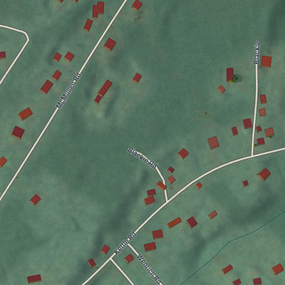 Close-up of the map of Elberta, Pennsylvania print showing street and building detail