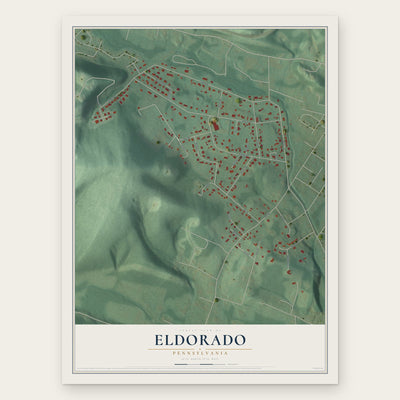 Eldorado, Pennsylvania map print, the full design