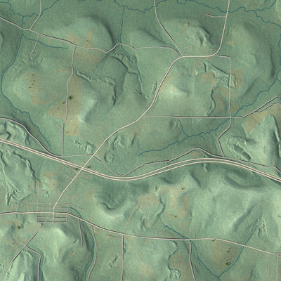 Second close-up of the map of Eldred, Jefferson County, Pennsylvania print showing more streets and buildings