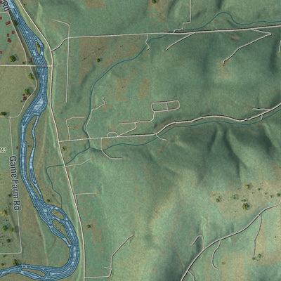 Second close-up of the map of Eldred, Lycoming County, Pennsylvania print showing more streets and buildings