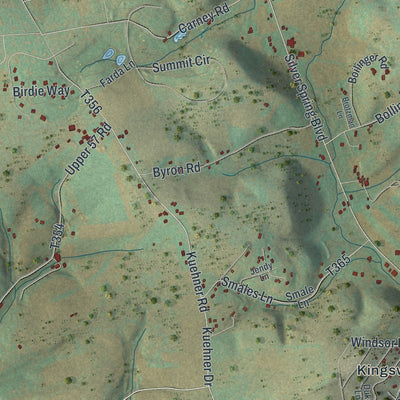Second close-up of the map of Eldred, Monroe County, Pennsylvania print showing more streets and buildings