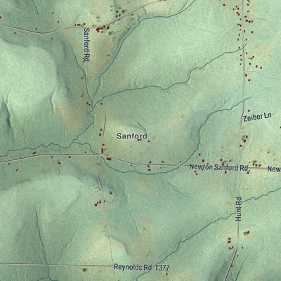 Close-up of the map of Eldred, Warren County, Pennsylvania print showing street and building detail