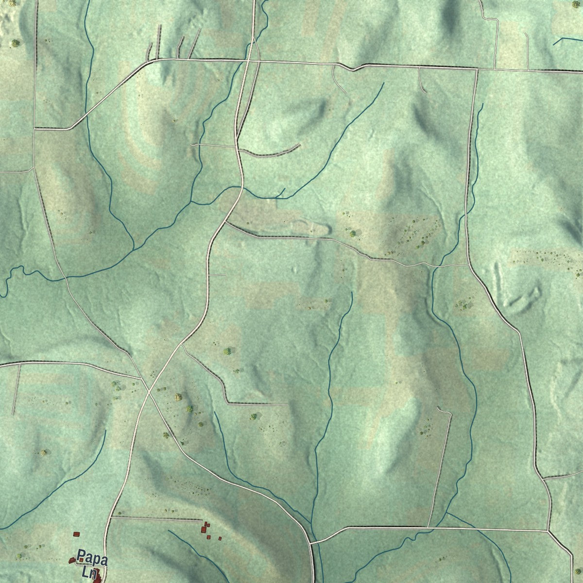 Second close-up of the map of Elk, Clarion County, Pennsylvania print showing more streets and buildings