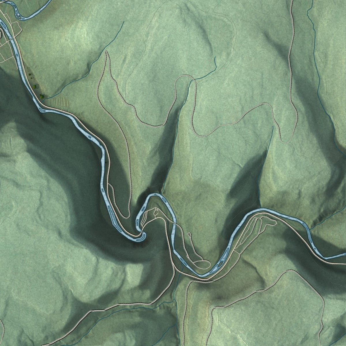 Close-up of the map of Elkland, Sullivan County, Pennsylvania print showing street and building detail