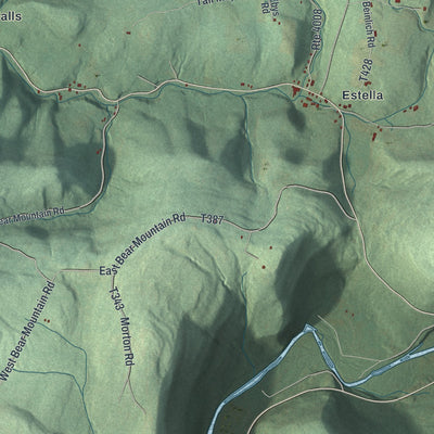 Second close-up of the map of Elkland, Sullivan County, Pennsylvania print showing more streets and buildings