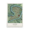 Map of Ellport, Pennsylvania, 12 x 18 inch unframed archival matte print