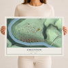 Map of Emlenton, Pennsylvania, 12 x 18 inch unframed archival matte print