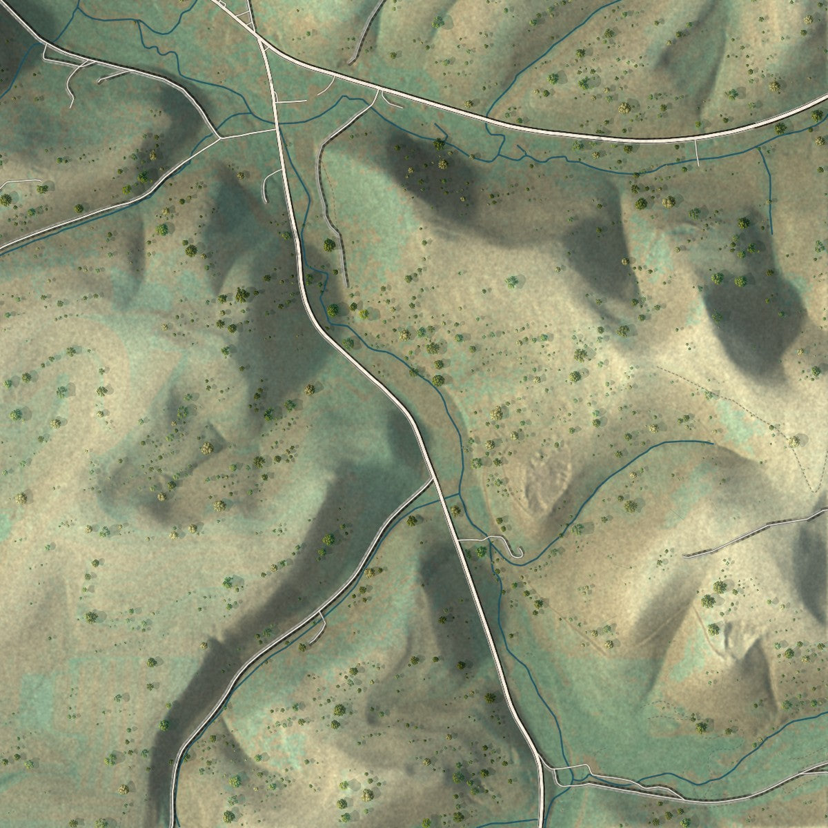 Second close-up of the map of Eulalia, Pennsylvania print showing more streets and buildings
