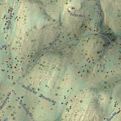 Second close-up of the map of Exeter, Luzerne County, Pennsylvania print showing more streets and buildings