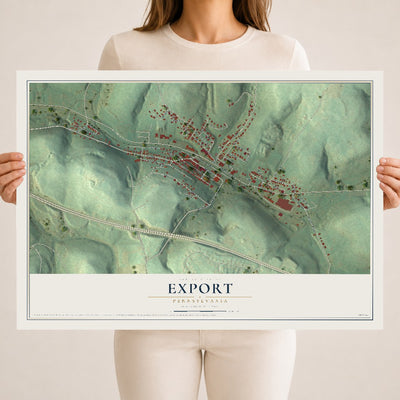 Map of Export, Pennsylvania, 18 x 24 inch unframed archival matte print