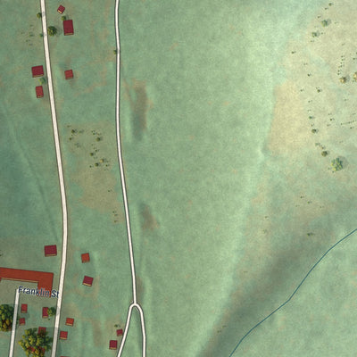 Close-up of the map of Eyers Grove, Pennsylvania print showing street and building detail
