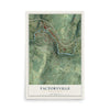 Map of Factoryville, Pennsylvania, 12 x 18 inch unframed archival matte print