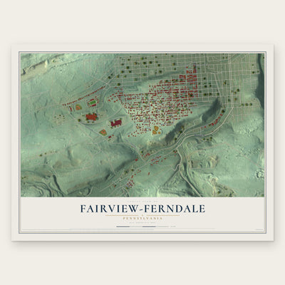 Fairview-Ferndale, Pennsylvania map print, the full design