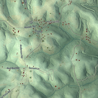 Second close-up of the map of Fairview, Butler County, Pennsylvania print showing more streets and buildings