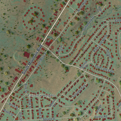 Close-up of the map of Fairview, Luzerne County, Pennsylvania print showing street and building detail