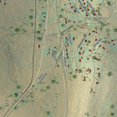Second close-up of the map of Fairview, Luzerne County, Pennsylvania print showing more streets and buildings