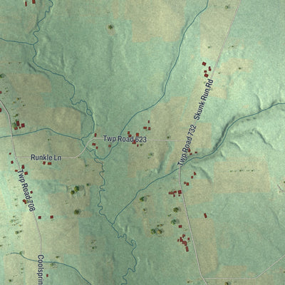 Second close-up of the map of Fairview, Mercer County, Pennsylvania print showing more streets and buildings