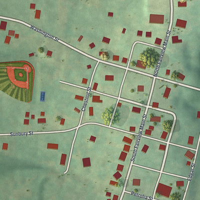 Close-up of the map of the Borough of Fairview, Butler County, Pennsylvania print showing street and building detail